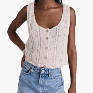 Velvet Layla Tank knit top with a scoop neckline, Putty, Size XS, NWT